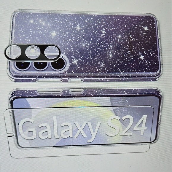 Samsung Galaxy S24 clear sparkle slim case - Picture 1 of 3